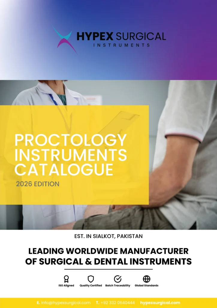 Proctology instruments catalog manufactured by Hypex Surgical Instruments