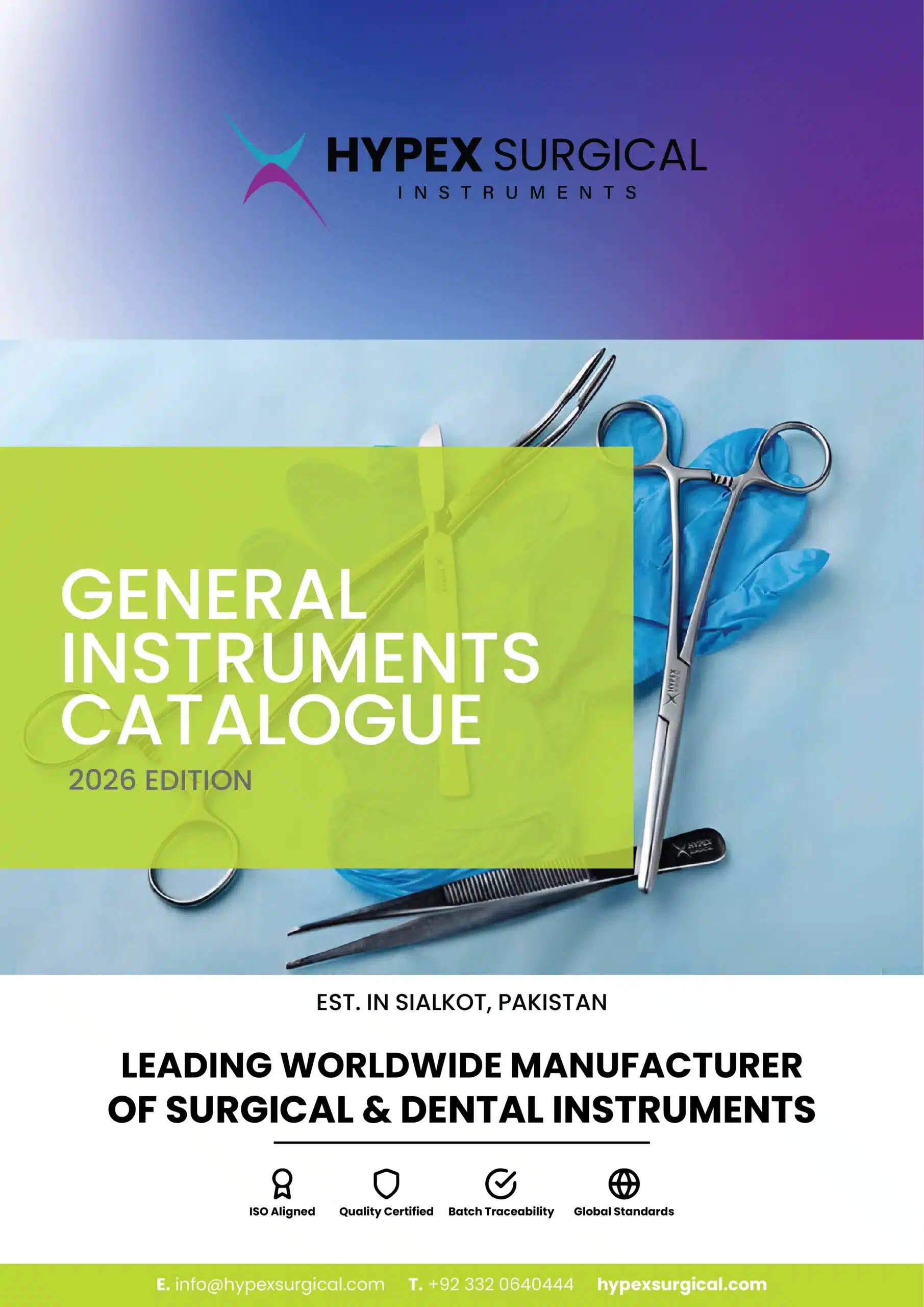 General surgical instruments manufactured by Hypex Surgical Instruments