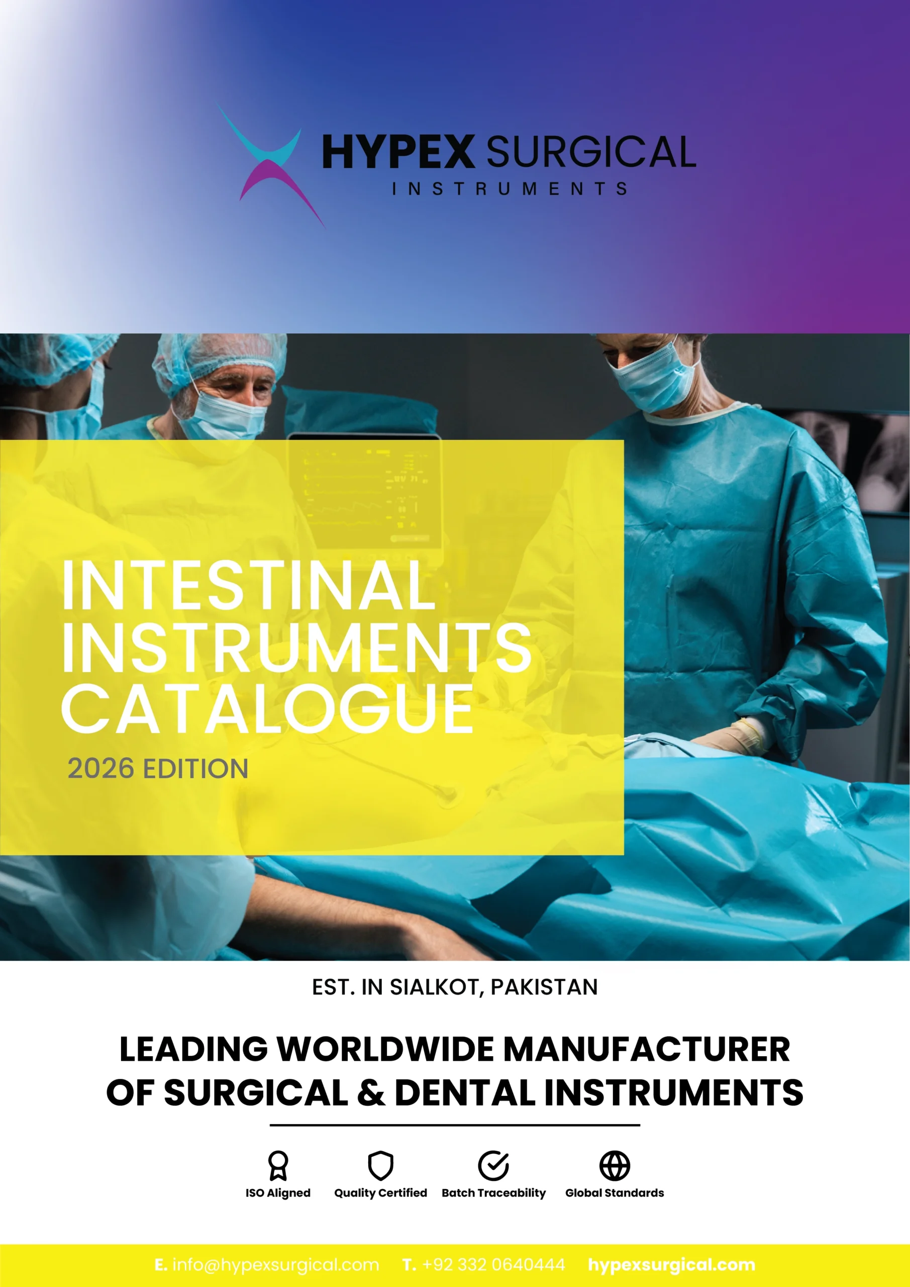 Intestinal instruments catalog manufactured by Hypex Surgical Instruments