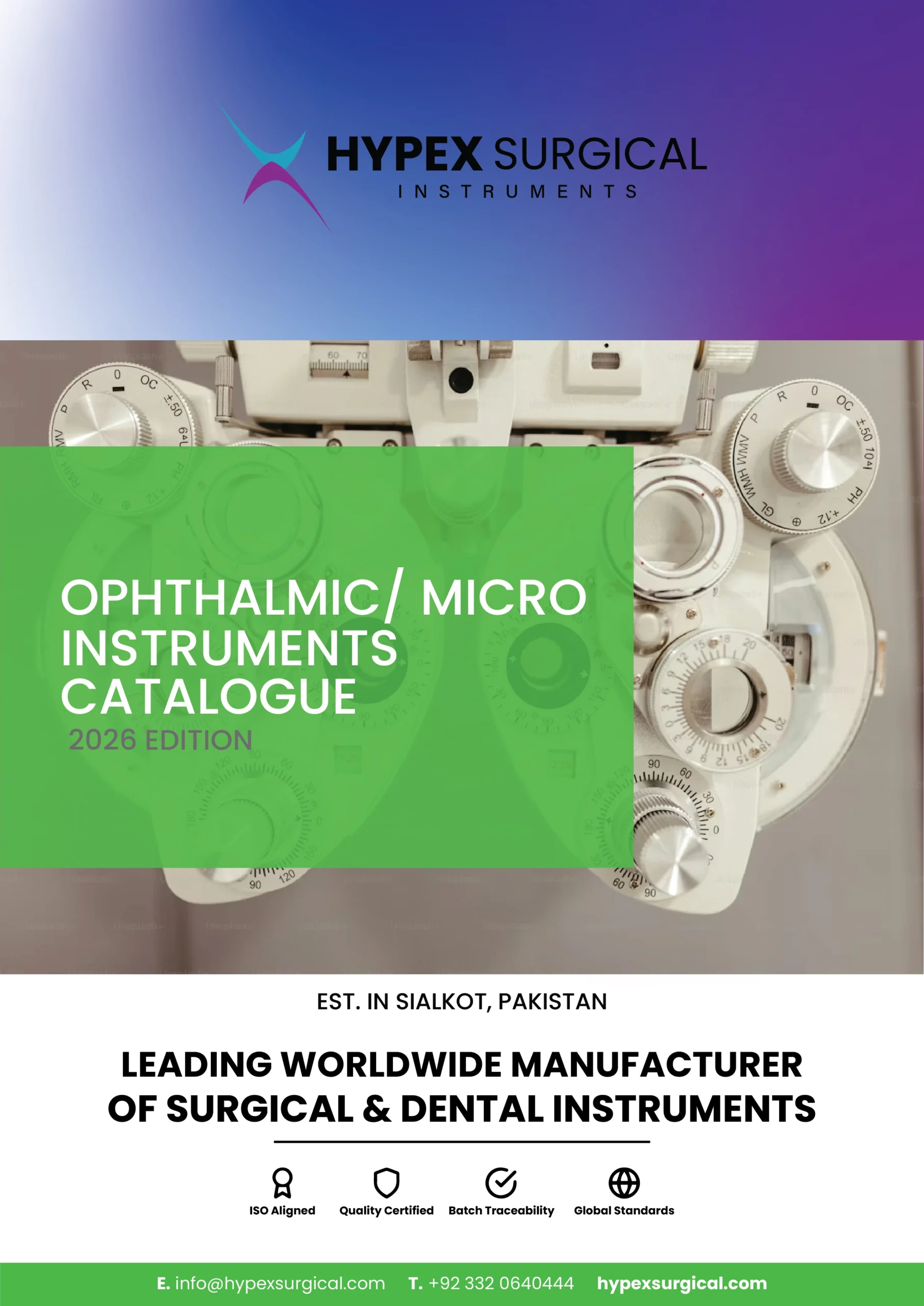 Ophthalmic instruments catalog manufactured by Hypex Surgical Instruments